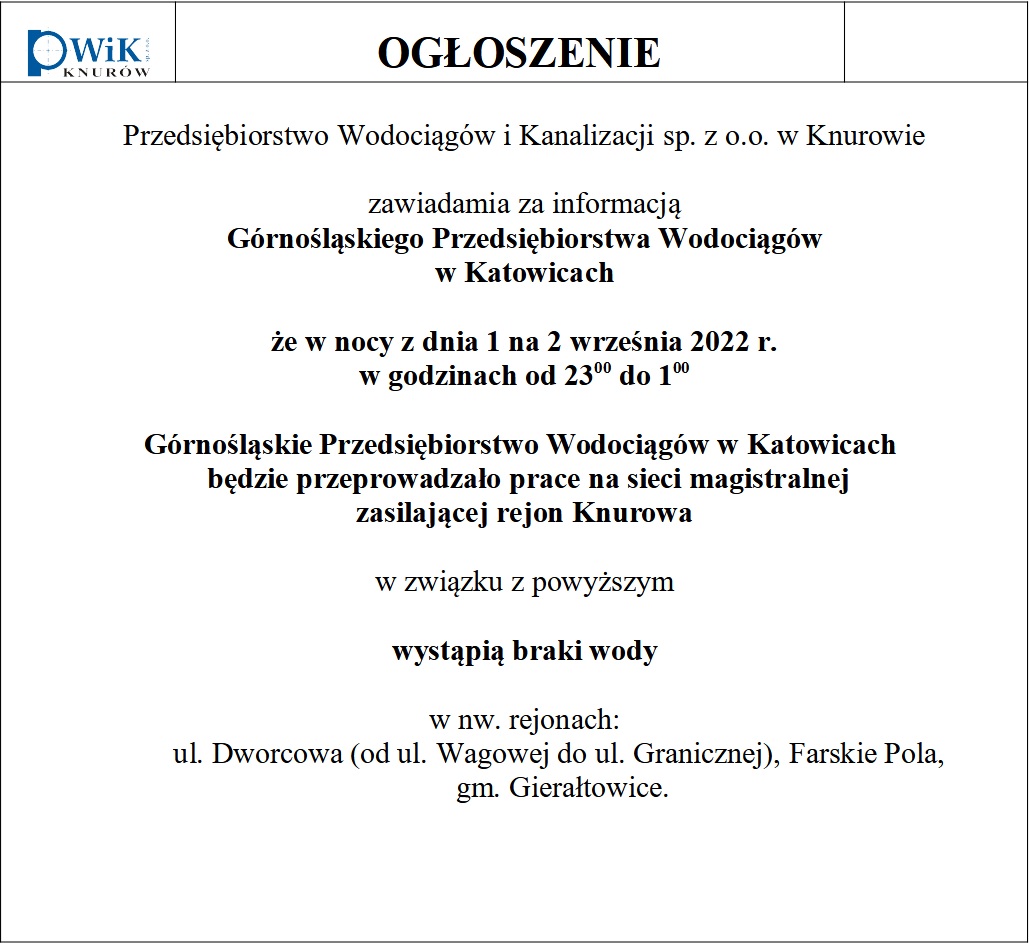 ogłoszenie PWIK